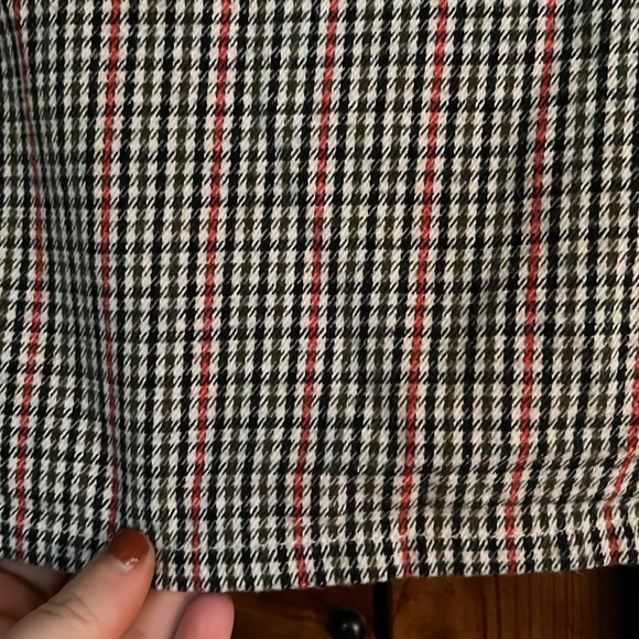 TOMMY JEANS Black/Olive/Orange/Cream Zip Front Lined Mini Skirt, Sz 14, GUC. - Picture 9 of 10